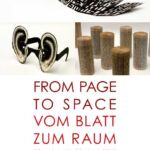 Plakat zur Ausstellung "From Page to space" im Kunsthaus Kaufbeuren