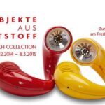 Einladungskarte zur Ausstellung "Designobjekte aus Kunststoff"