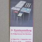 Flyer zur 71. Kunstausstellung im Rahmen der Allgäuer Festwoche 2022 Flyer zur 71. Kunstausstellung im Rahmen der Allgäuer Festwoche 2022, buntes grafik design