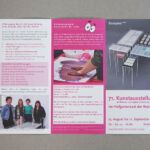 Flyer zur 71. Kunstausstellung im Rahmen der Allgäuer Festwoche 2022 Flyer zur 71. Kunstausstellung im Rahmen der Allgäuer Festwoche 2022, buntes grafik design